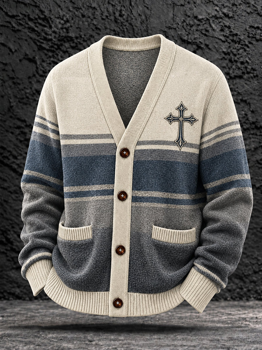 Men's Faith Print Cardigan
