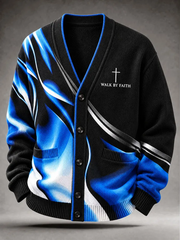 Men's Faith Print Cardigan
