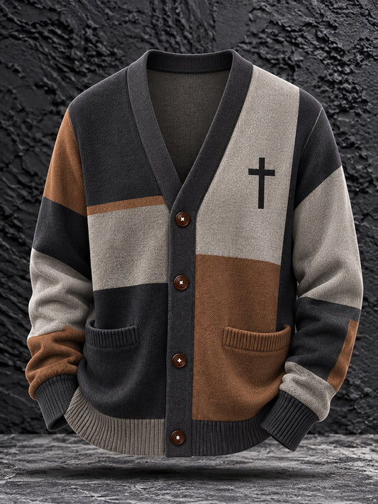 Men's Faith Print Cardigan