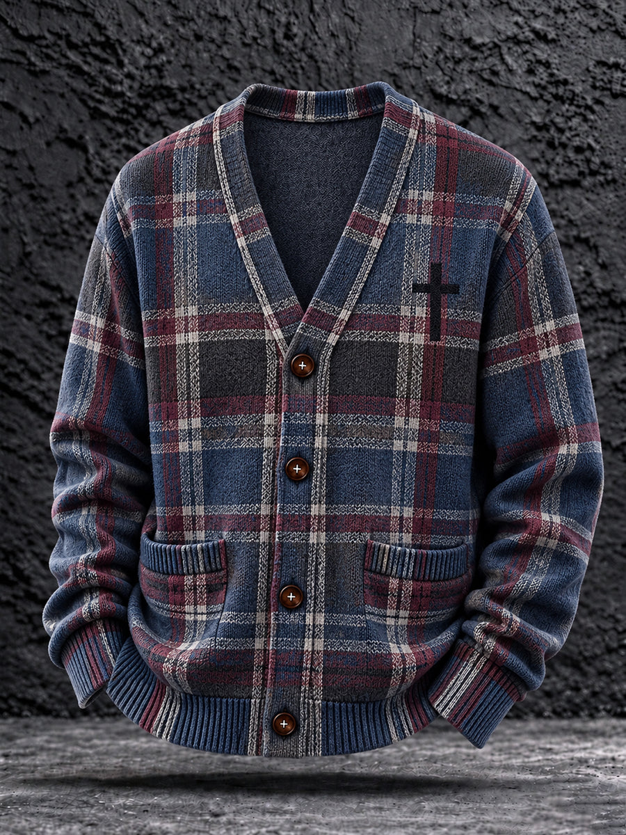 Men's Faith Print Cardigan