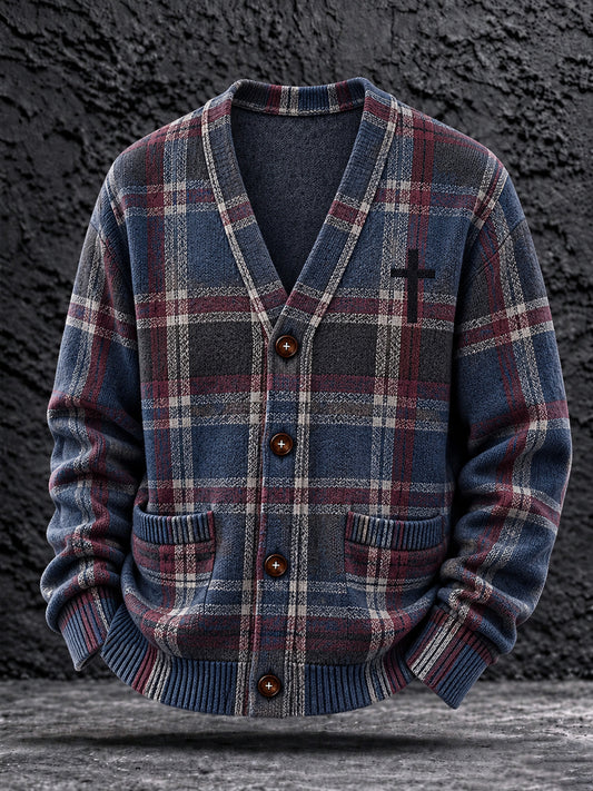 Men's Faith Print Cardigan