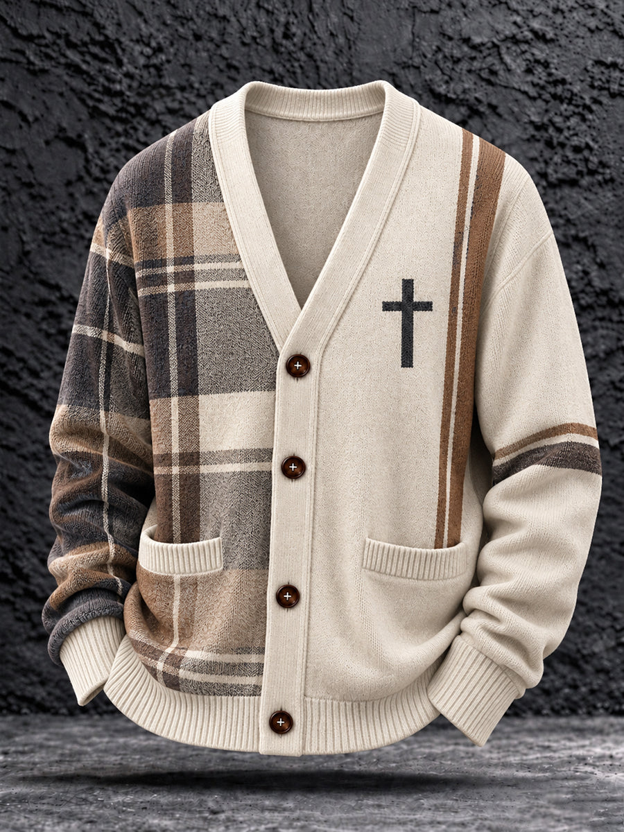Men's Faith Print Cardigan