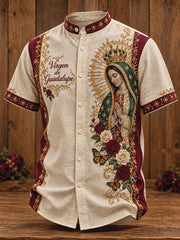 Men's Mexico Our Lady of Guadalupe Art Printed Shirt