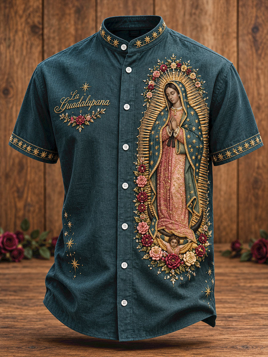 Men's Mexico Our Lady of Guadalupe Art Printed Shirt