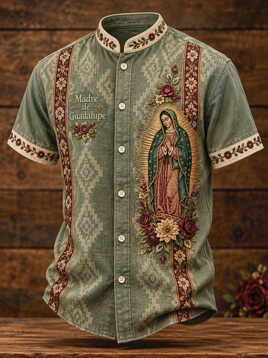 Men's Mexico Our Lady Guadalupe Art Printed Shirt