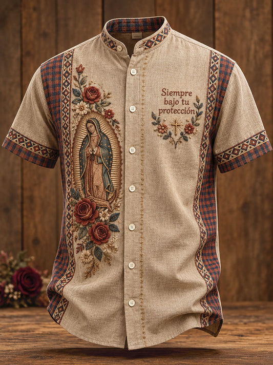 Men's Mexico Our Lady Guadalupe Art Printed Shirt