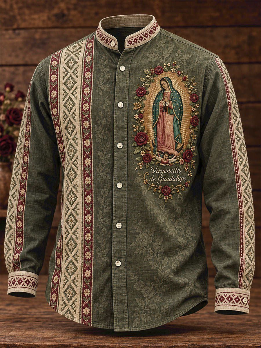 Men's Mexico Our Lady Guadalupe Art Printed Shirt