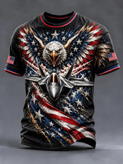 Men's Vintage Airplane Printed T-shirt