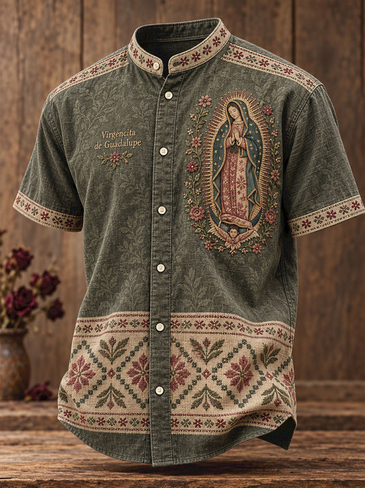 Men's Mexico Our Lady of Guadalupe Art Printed Shirt