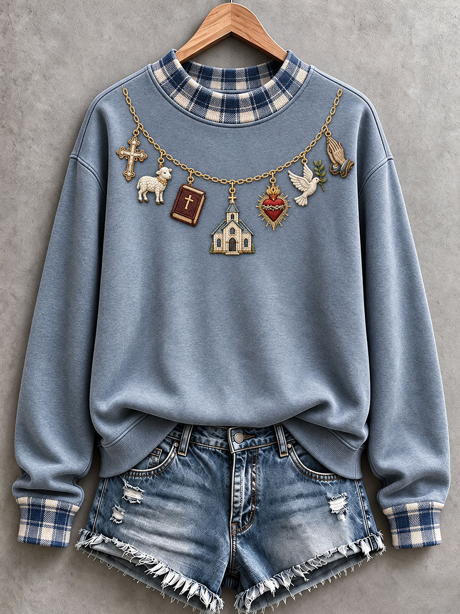 Women’s Christian Art Mock-Neck Sweatshirt