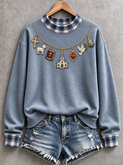 Women’s Christian Art Mock-Neck Sweatshirt