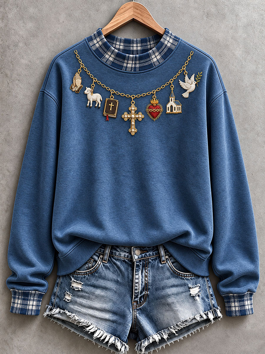 Women’s Christmas Mock-Neck Sweatshirt