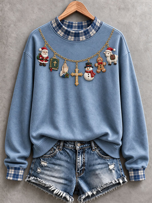 Women’s Christmas Mock-Neck Sweatshirt