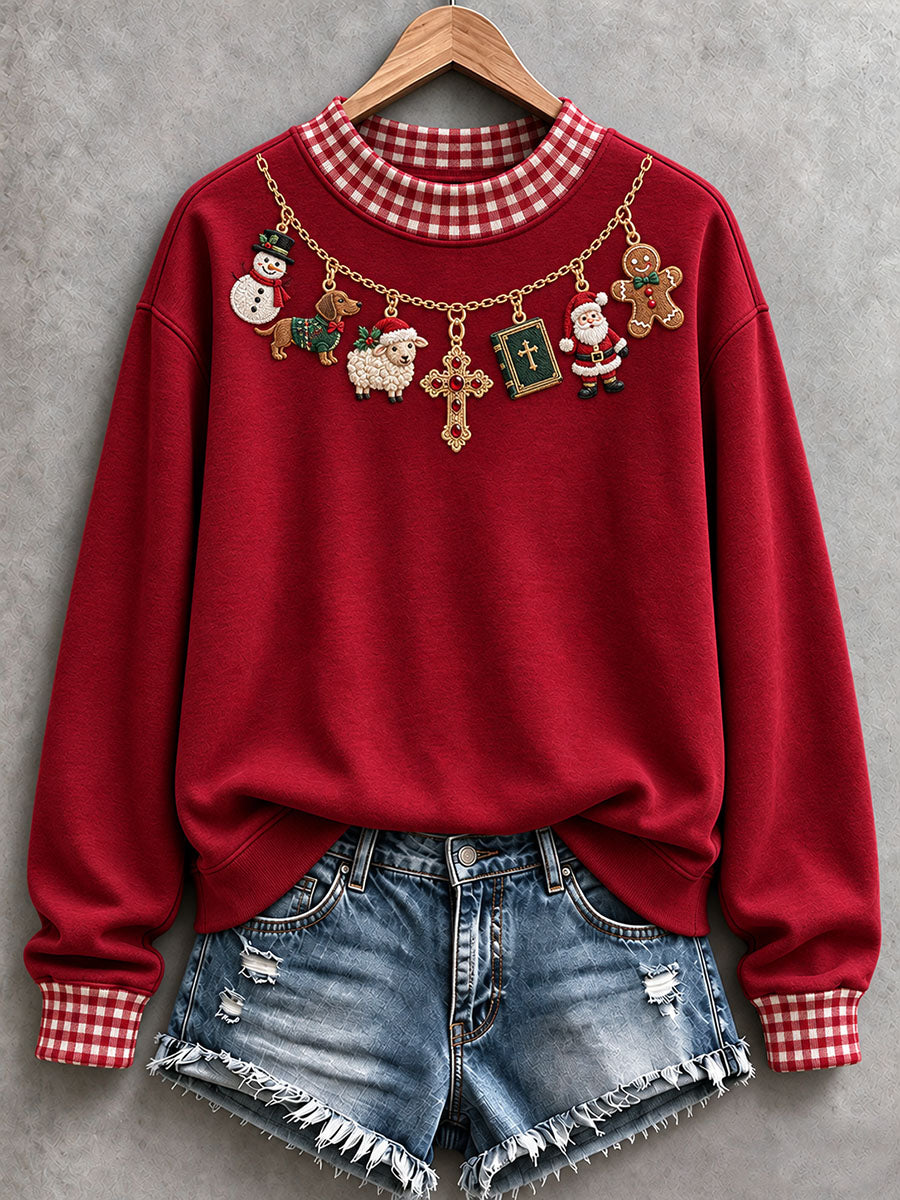 Women’s Christmas Mock-Neck Sweatshirt